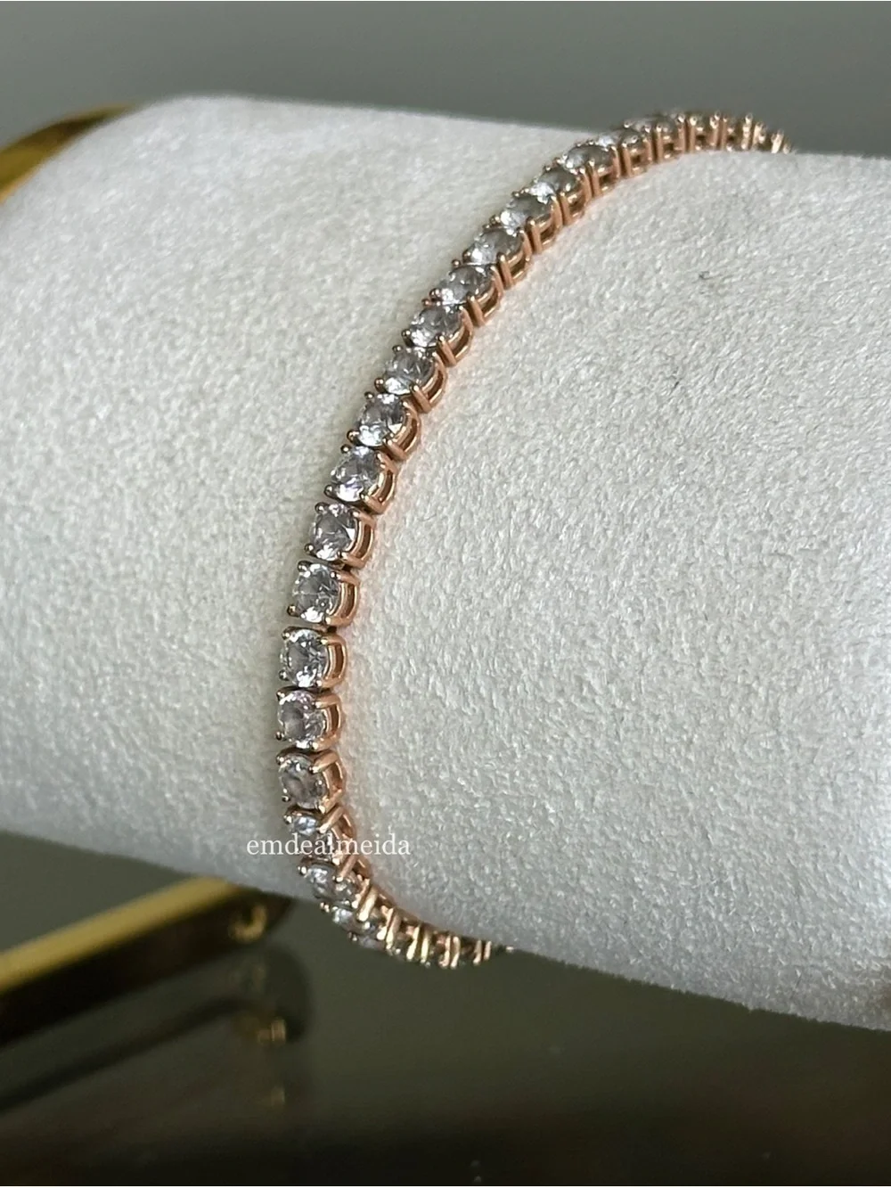 Swarovski Crystal Rose Gold Tennis Deluxe All Around Bracelet 5464948 - Picture 3 of 10